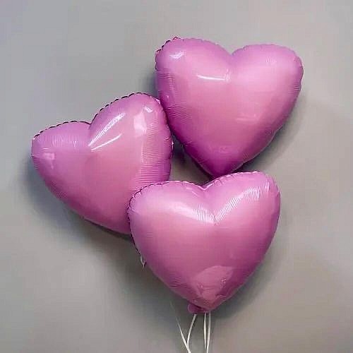 3 шара сердце Pink