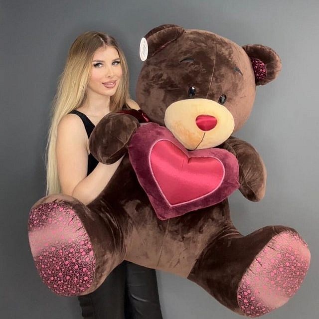 медведь choco milk 70 cм сердцем