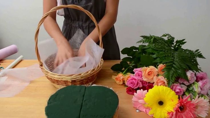 Корзина цветы пиафлор создание